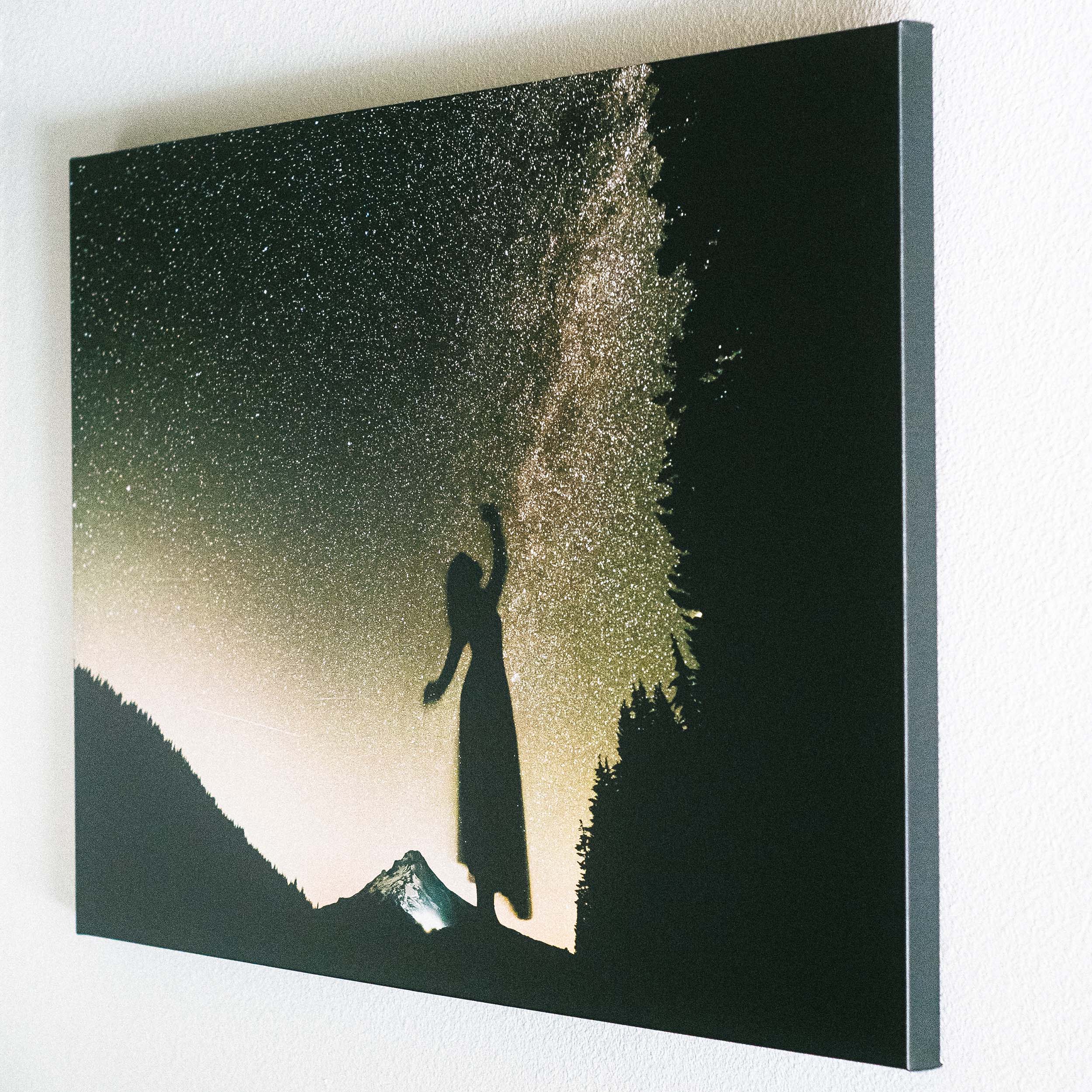 “Reaching for the Stars” as a gallery-wrapped canvas on a 1.5-inch wood frame